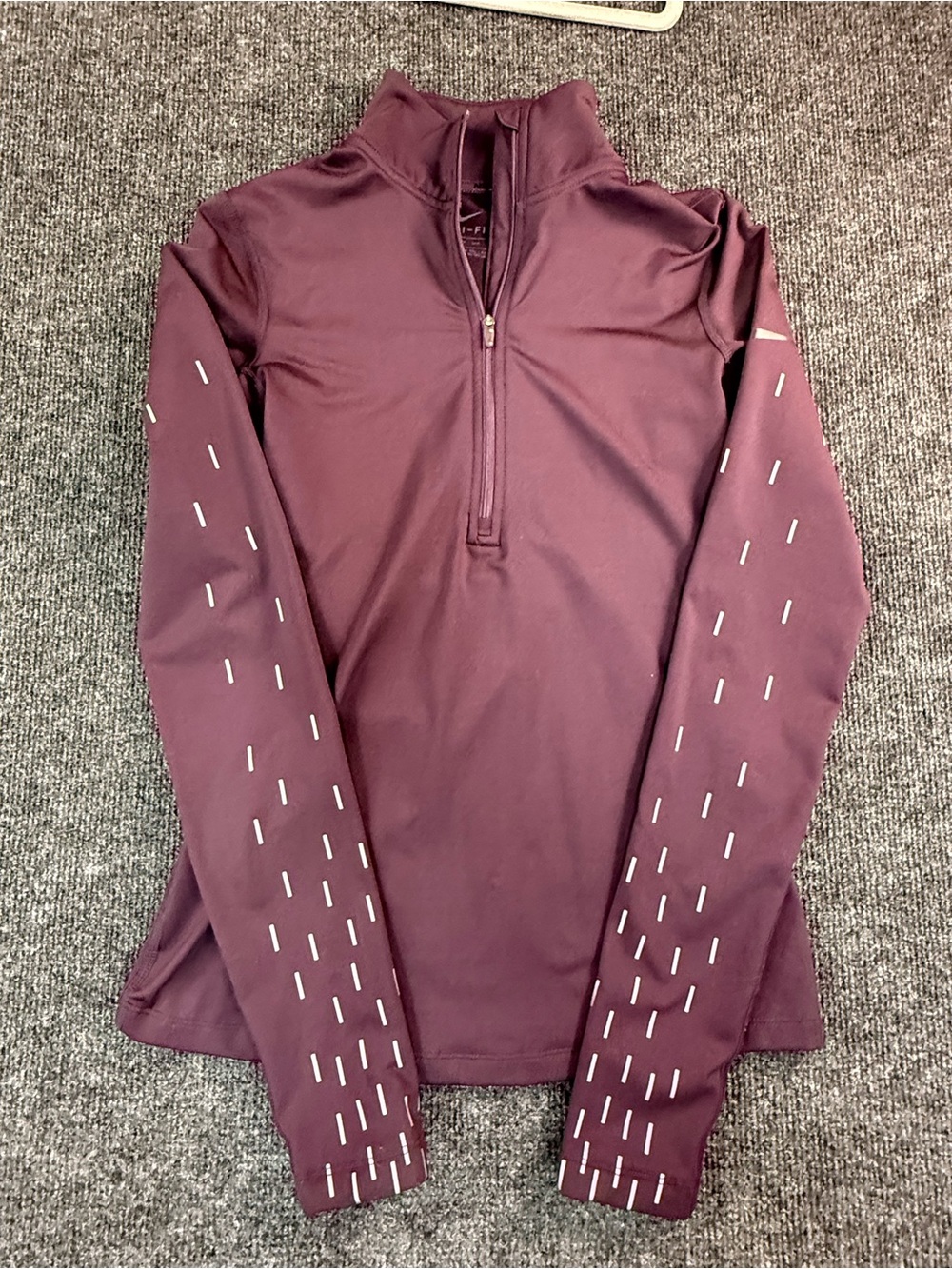 Womens plum Nike Quarter-Zip Performance Pull Over